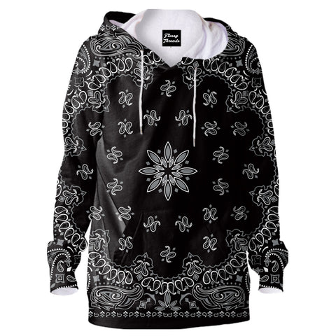 Flossy Threads Black Paisley Bandana Original Gangster Luxury Hoodie